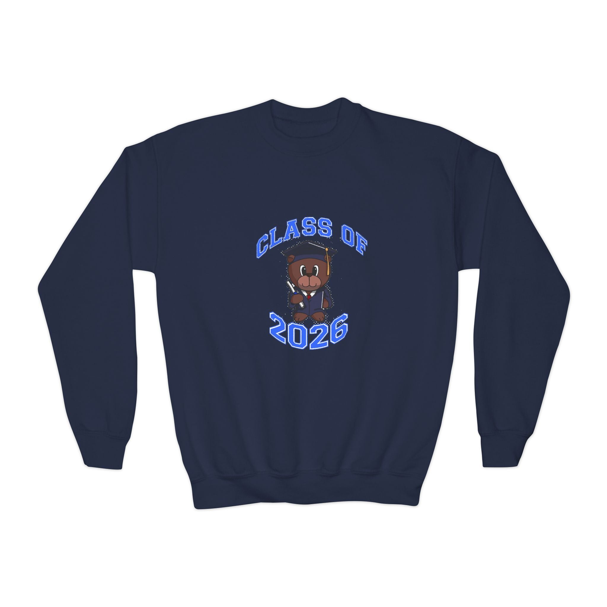 Class of 2026 Youth Crewneck Sweatshirt – Graduation Bear Design