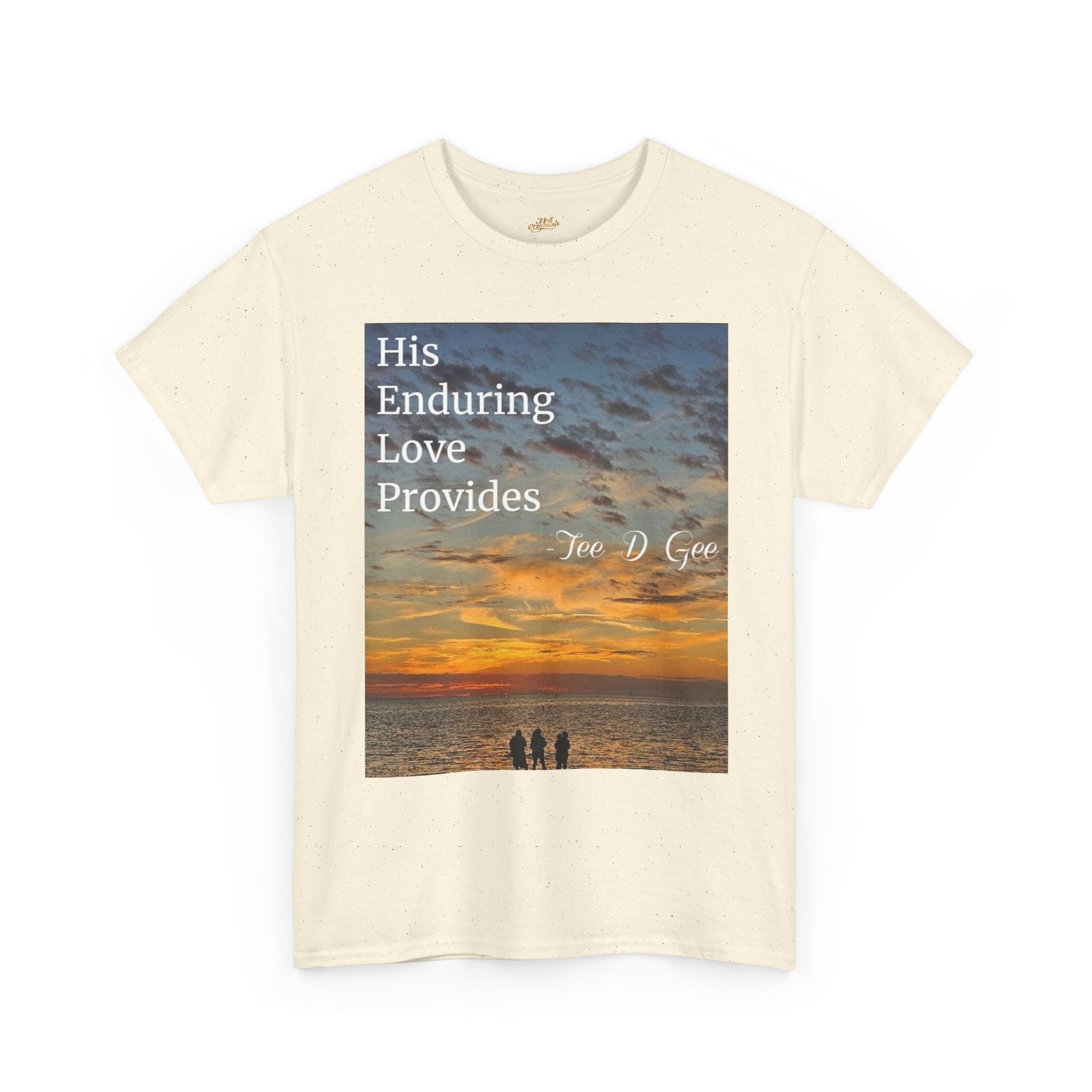 Christian Sunset T‑Shirt – "His Enduring Love Provides" Inspirational Gospel Tee Printify T-Shirt  314 Originals