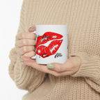 "Put Your Lips On Me" Ceramic Mug – Red Lip Print Coffee Cup (11oz & 15oz) - 314 Originals