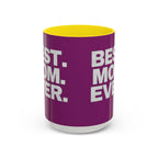 Best. Mom. Ever. Purple Accent Coffee Mug Printify Mug  314 Originals