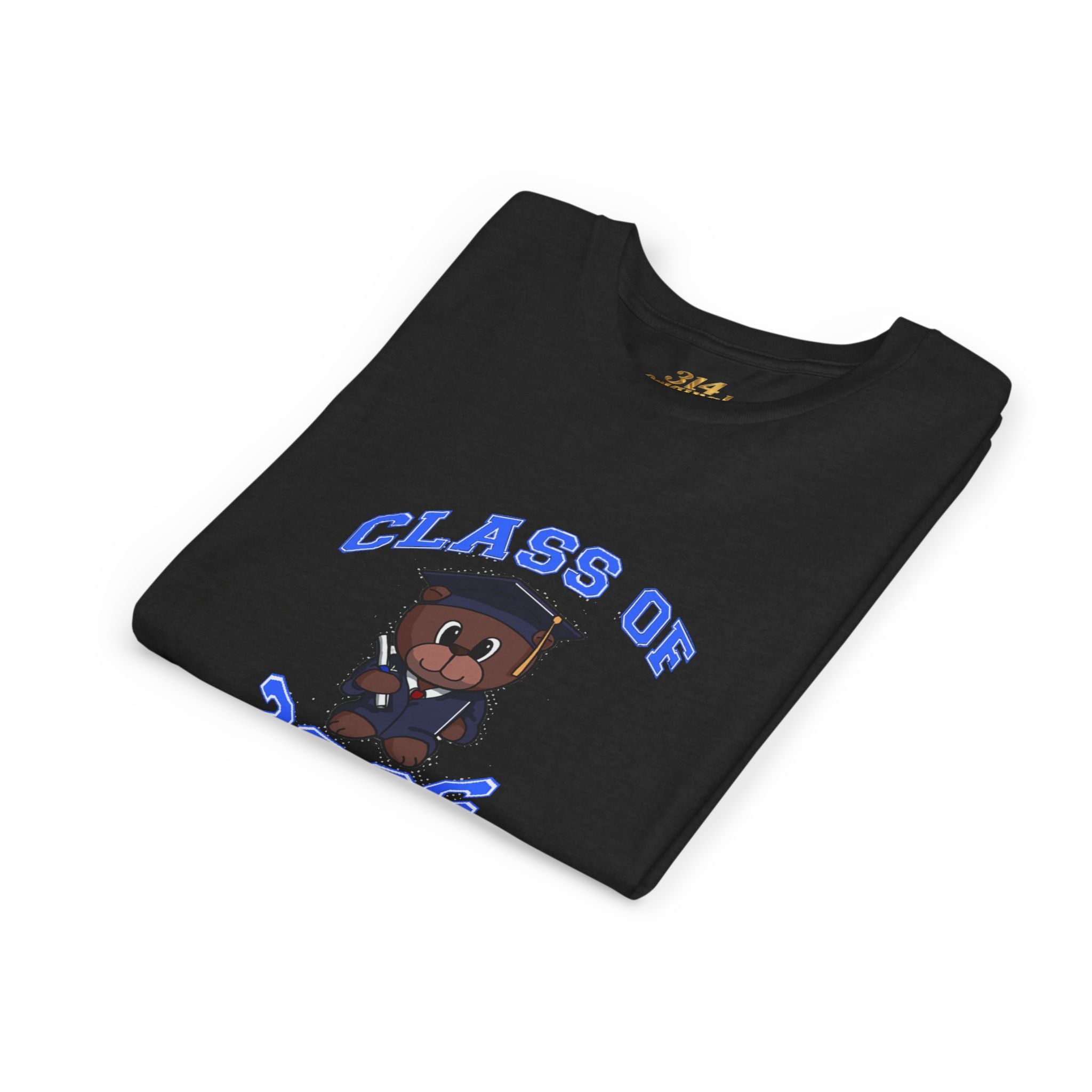 Class of 2026 Kids Graduation T‑Shirt — Cute Graduate Bear Youth Tee