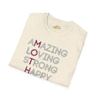 Mother Acrostic T-Shirt – Amazing Loving Strong Happy Selfless Graceful (Mother) Printify T-Shirt  314 Originals