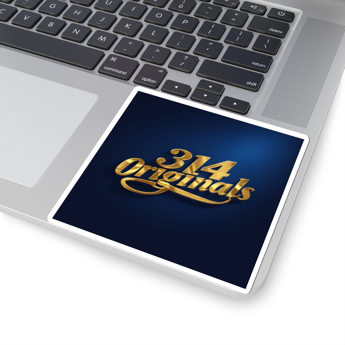 Autocollant découpé Gold Script "314 Originals" — Autocollant logo rétro luxe pour ordinateurs portables et équipements