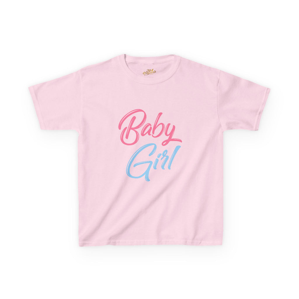 "Baby Girl" Pastel Script Shirt - 314 Originals