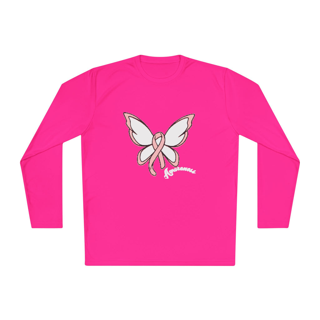 Breast Cancer Awareness Ribbon Butterfly Long Sleeve Tee - 314 Originals