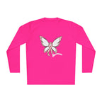 Breast Cancer Awareness Ribbon Butterfly Long Sleeve Tee - 314 Originals