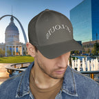 Embroidered "St. Louis" Closed-Back Structured Cap — Baseball Hat with 314 Retro Logo