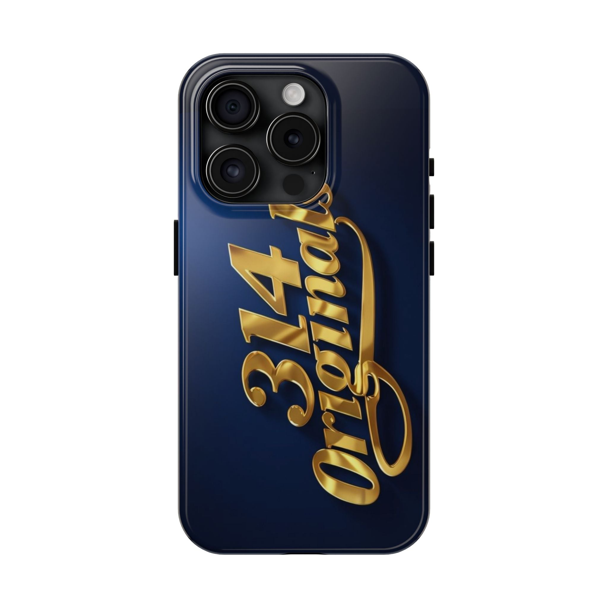 "314 Originals" Gold Script on Navy Tough Protective Case Printify Phone Case  314 Originals