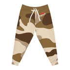 Brown Camo 314 Originals Athletic Joggers – Retro Script Logo Sweatpants