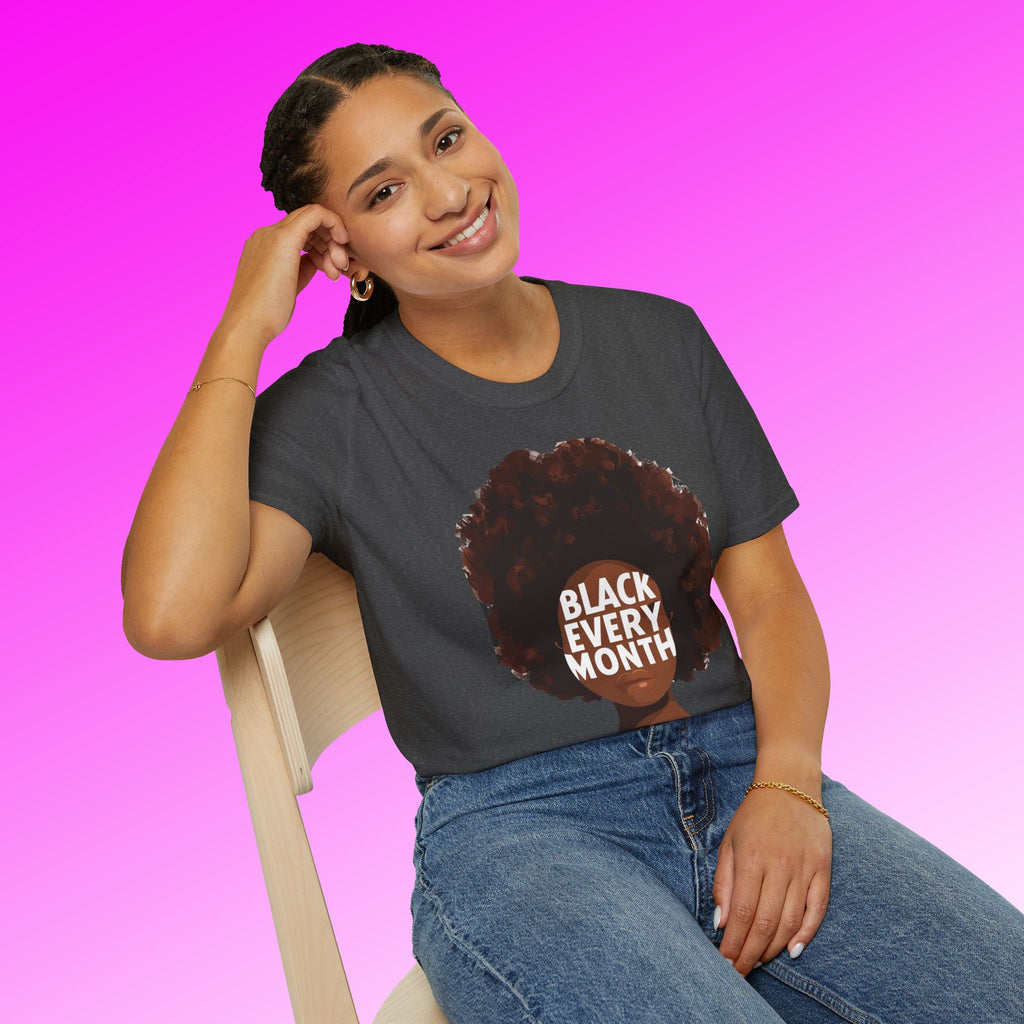Black Every Month T-Shirt — Afrocentric Pride Graphic Tee - 314 Originals