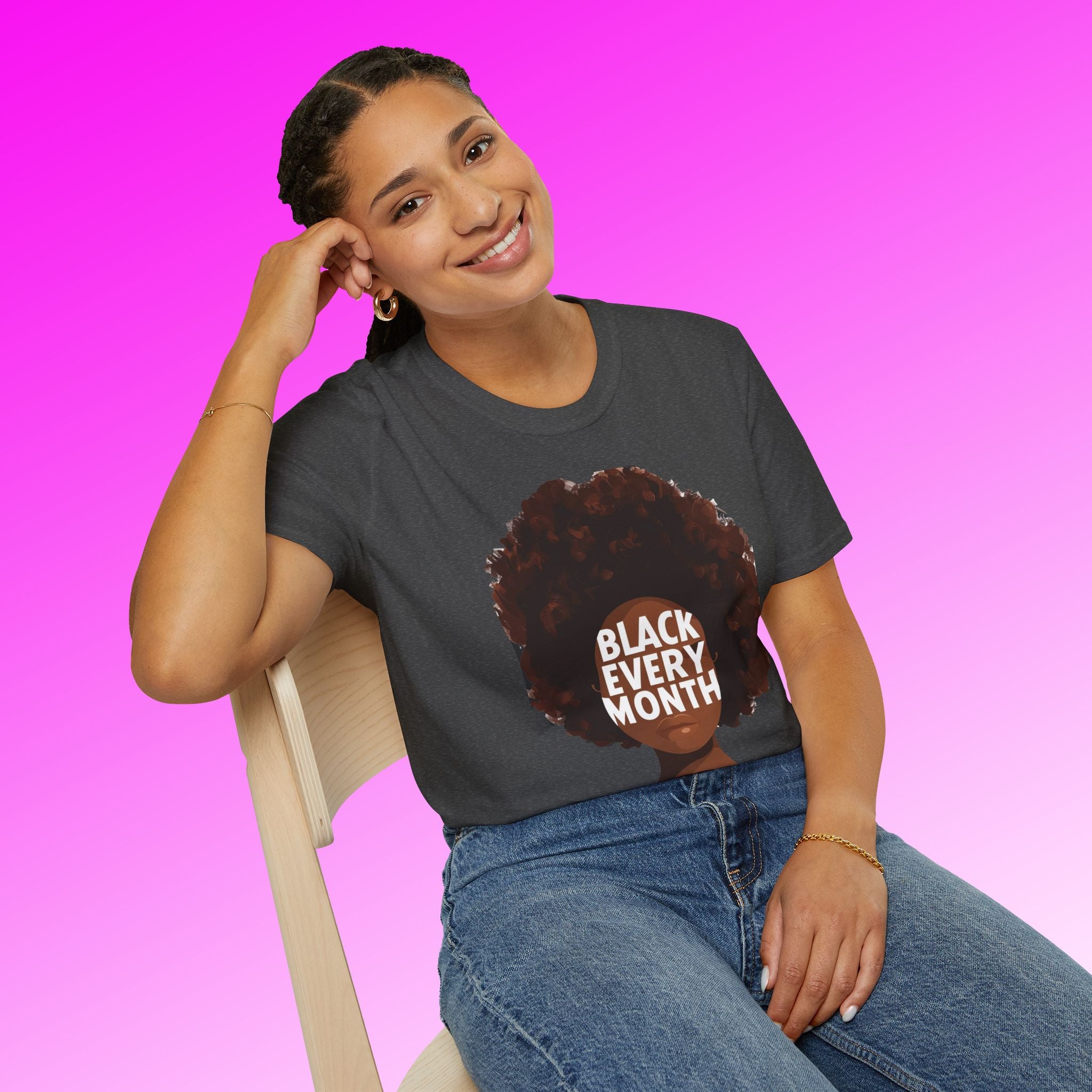 Black Every Month T-Shirt — Afrocentric Pride Graphic Tee - 314 Originals