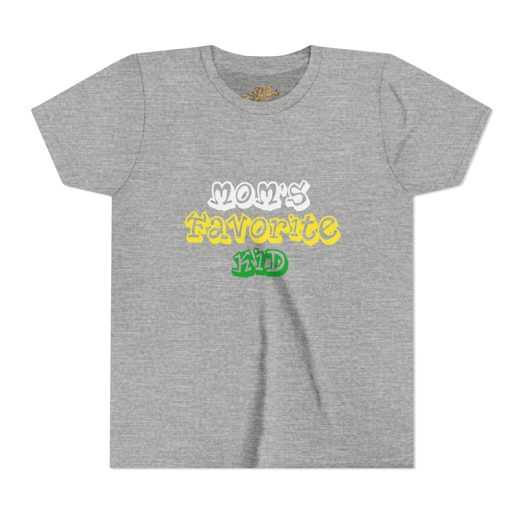 Girl's "Favorite Kid" Retro Yellow & Green Graphic T-Shirt