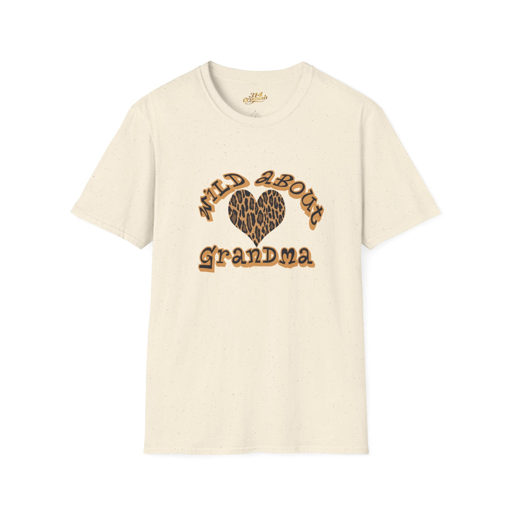 Wild About Grandma Leopard Heart T-Shirt Printify T-Shirt  314 Originals