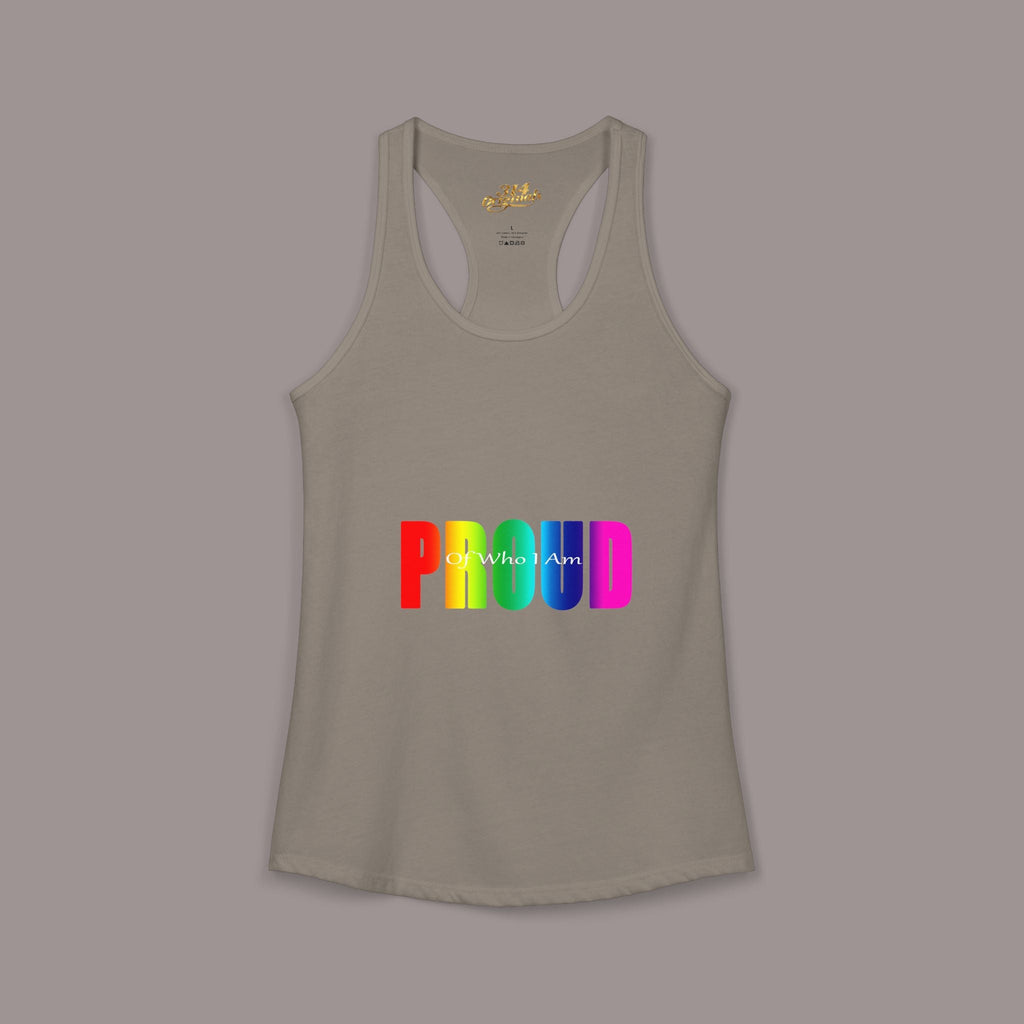 'PROUD' Women's Ideal Racerback Tank Printify Tank Top  314 Originals