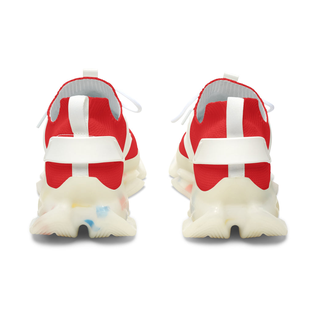 Women's Red Mesh Sneakers — Lightweight Athletic Running Shoes with '314 Originals' Accent - 314 Originals