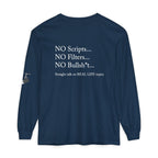 Tell It Like It Is Long Sleeve Tee — "No Scripts... No Filters... No Bullsh*t" Statement Shirt Printify Long-sleeve  314 Originals