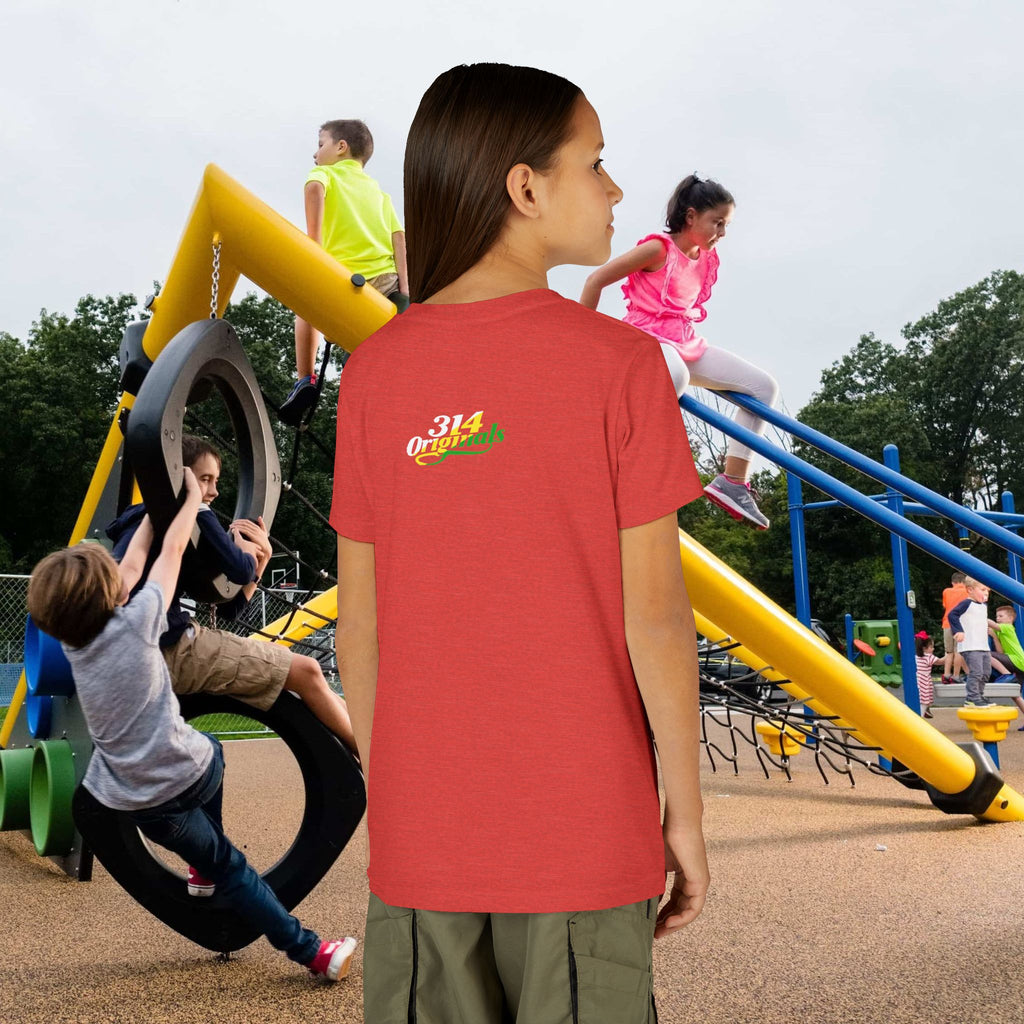 Girl's "Favorite Kid" Retro Yellow & Green Graphic T-Shirt