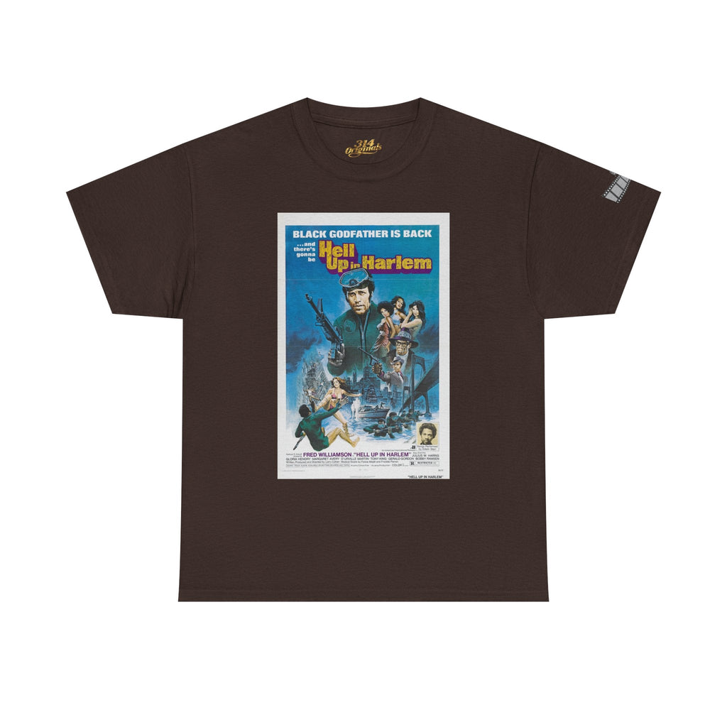 'Hell Up in Harlem' Retro Blaxploitation Graphic Tee Printify T-Shirt  314 Originals
