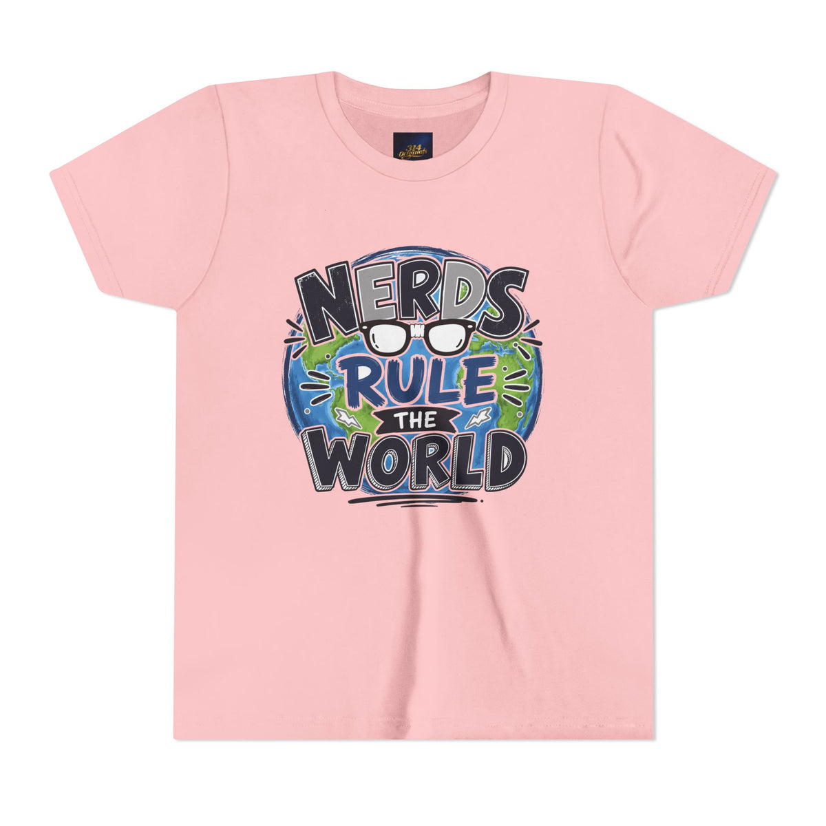 "Nerds Rule the World" Graphic Youth Girls Tee Shirt