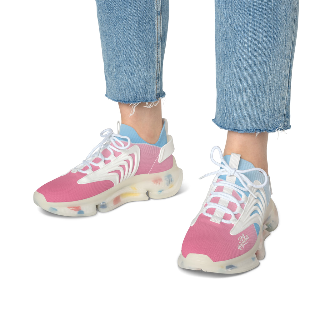 Women's Mesh Sneakers — Pastel Pink & Blue Lightweight Athletic Shoes - 314 Originals