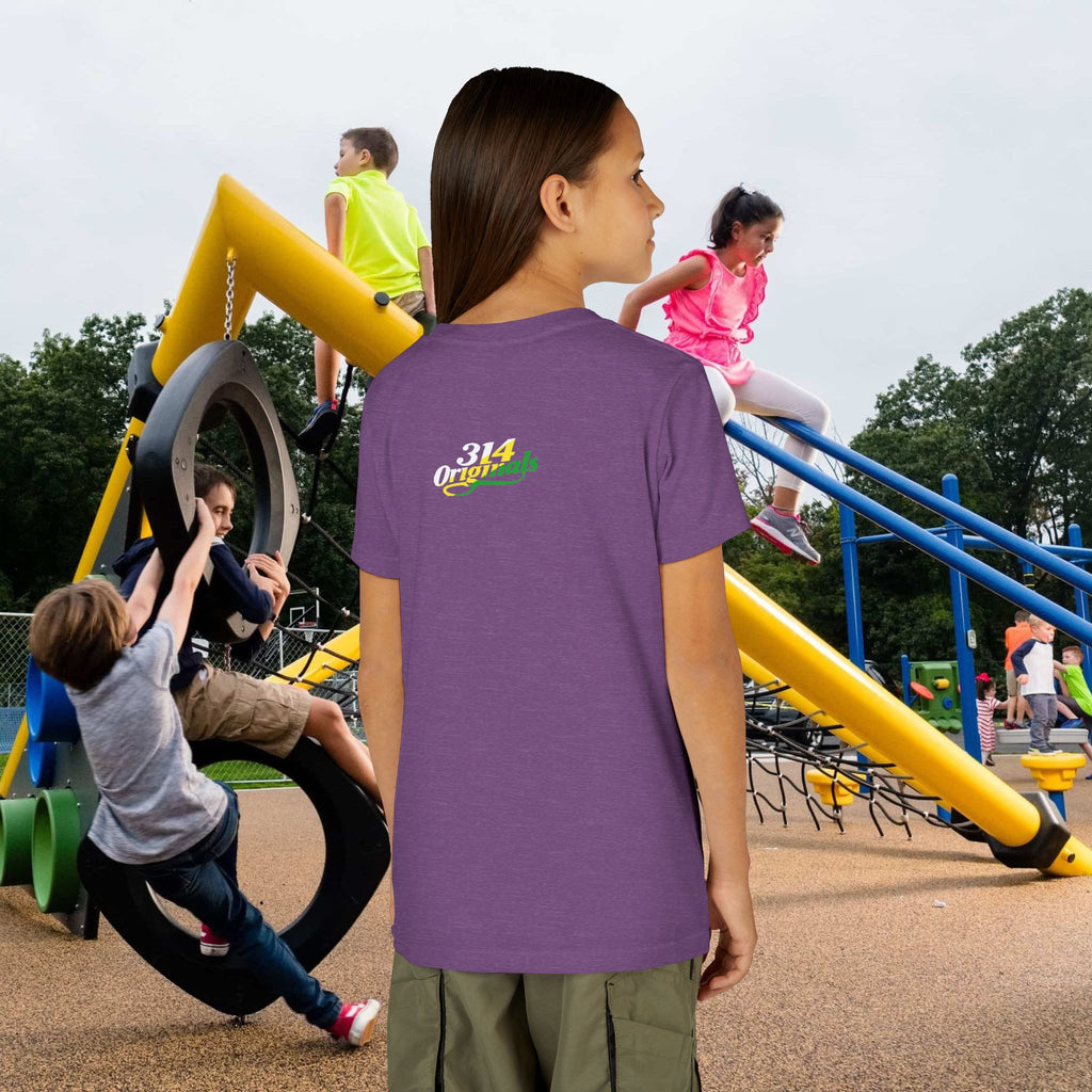 Girl's "Favorite Kid" Retro Yellow & Green Graphic T-Shirt