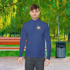 AGO Quarter-Zip Pullover — Small Gold & Black Chest Embroidery, Lightweight Casual Pullover - 314 Originals