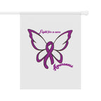 Alzheimer's Butterfly – “Fight for a Cure” Butterfly Ribbon Home Banner - 314 Originals
