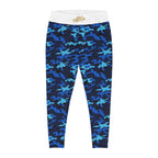 Blue Camo Plus Size Leggings — Subtle Side Script Graphic, Comfortable Everyday Activewear - 314 Originals