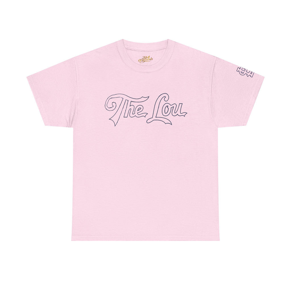 The Lou Script Pink Tee — Vintage Script Graphic T-Shirt - 314 Originals