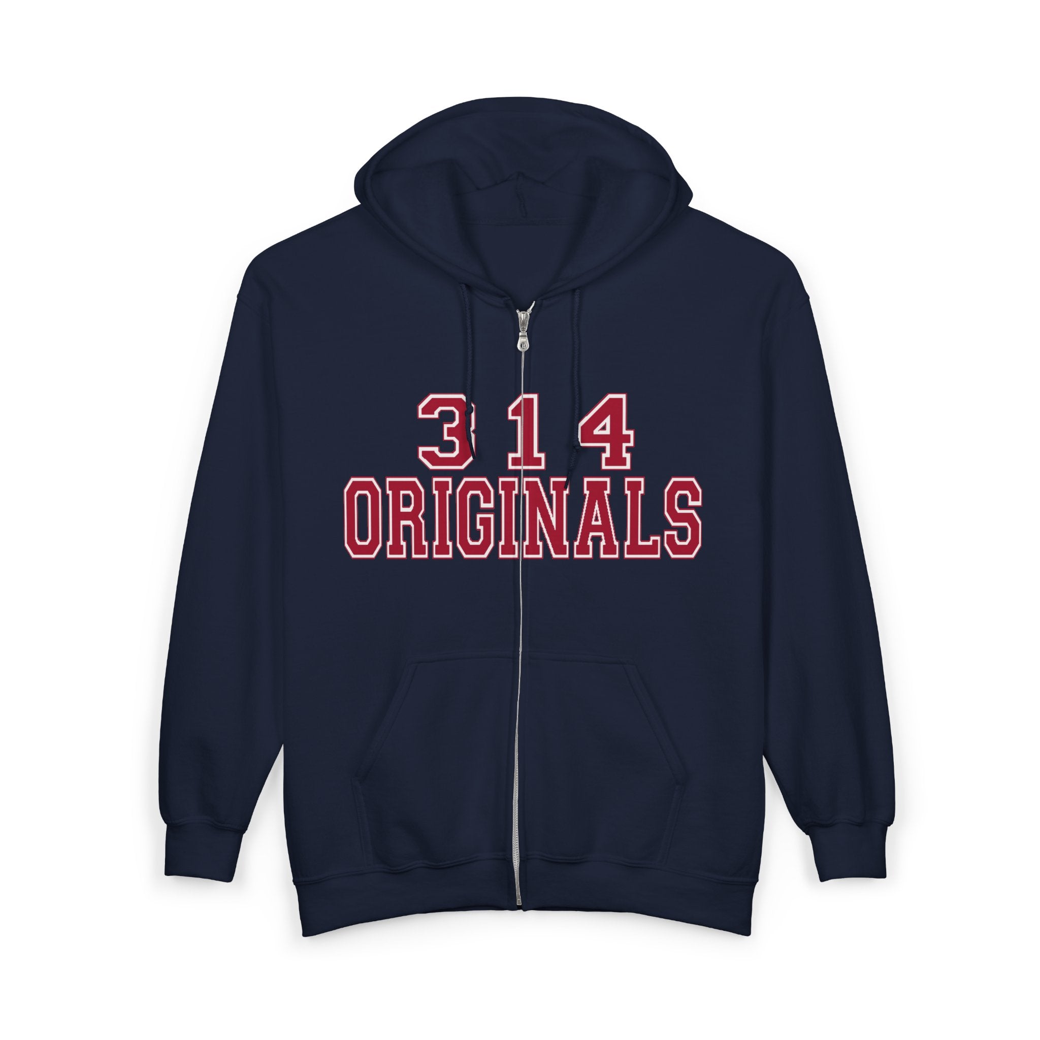 314 Originals Zip Hoodie — Retro Varsity Full-Zip Sweatshirt - 314 Originals