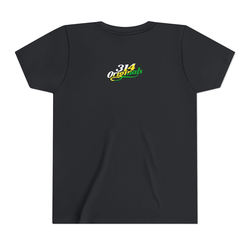 Girl's "Favorite Kid" Retro Yellow & Green Graphic T-Shirt