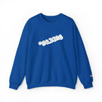 Cloud Script Crewneck Sweatshirt — White Script Logo Cozy Pullover Printify Sweatshirt  314 Originals
