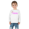 "Princess" Pink Script Top with Gold Sparkle Accent-Toddler Long Sleeve Tee Printify Kids clothes  314 Originals