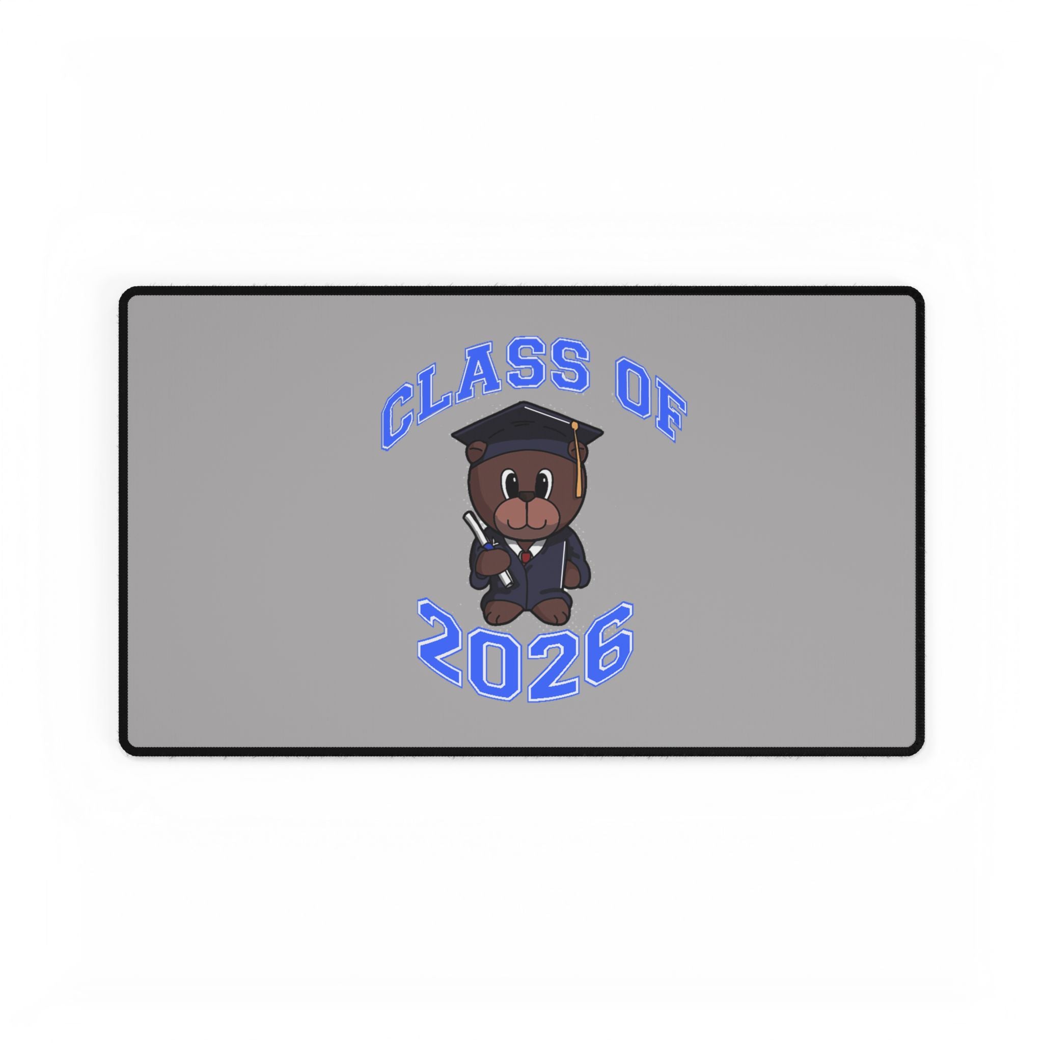 Class of 2026 Graduation Desk Mat — Cute Bear Grad Mousepad for Students