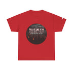 Tell It Like It Is Podcast — Bold City Skyline Statement T-Shirt Printify T-Shirt  314 Originals