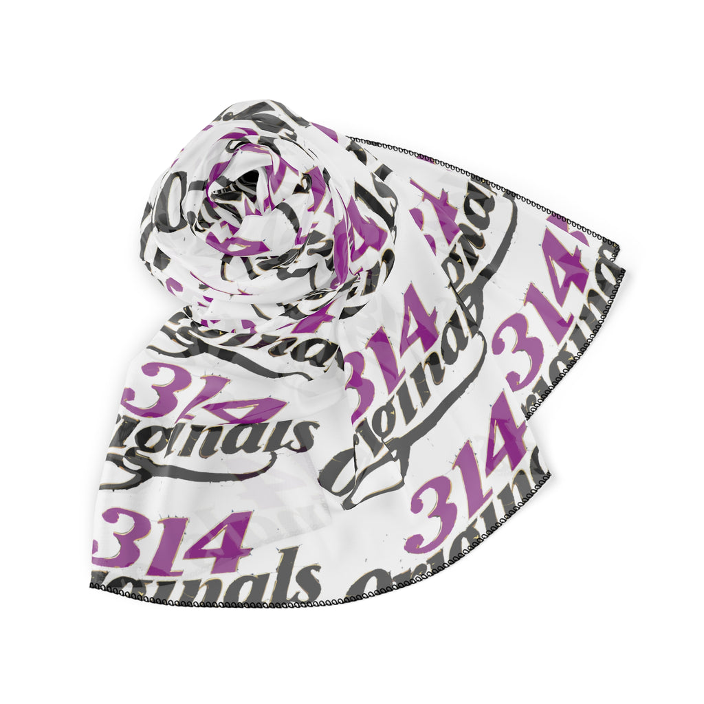 314 Logo Scarf — Purple & Black Poly Scarf - 314 Originals