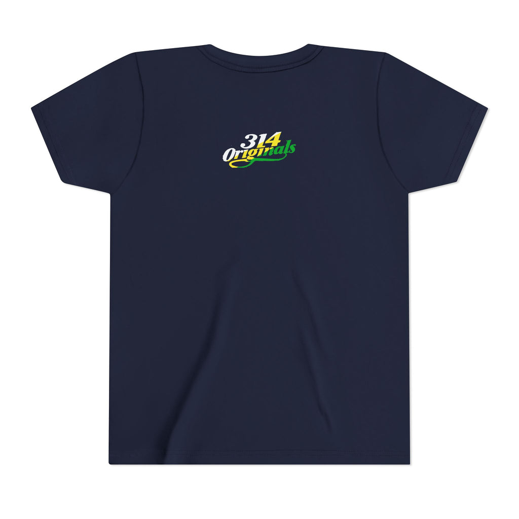 Girl's "Favorite Kid" Retro Yellow & Green Graphic T-Shirt