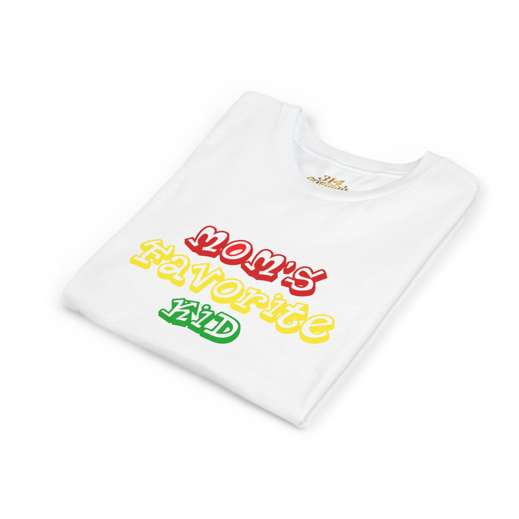 Girl's "Favorite Kid" Retro Yellow & Green Graphic T-Shirt