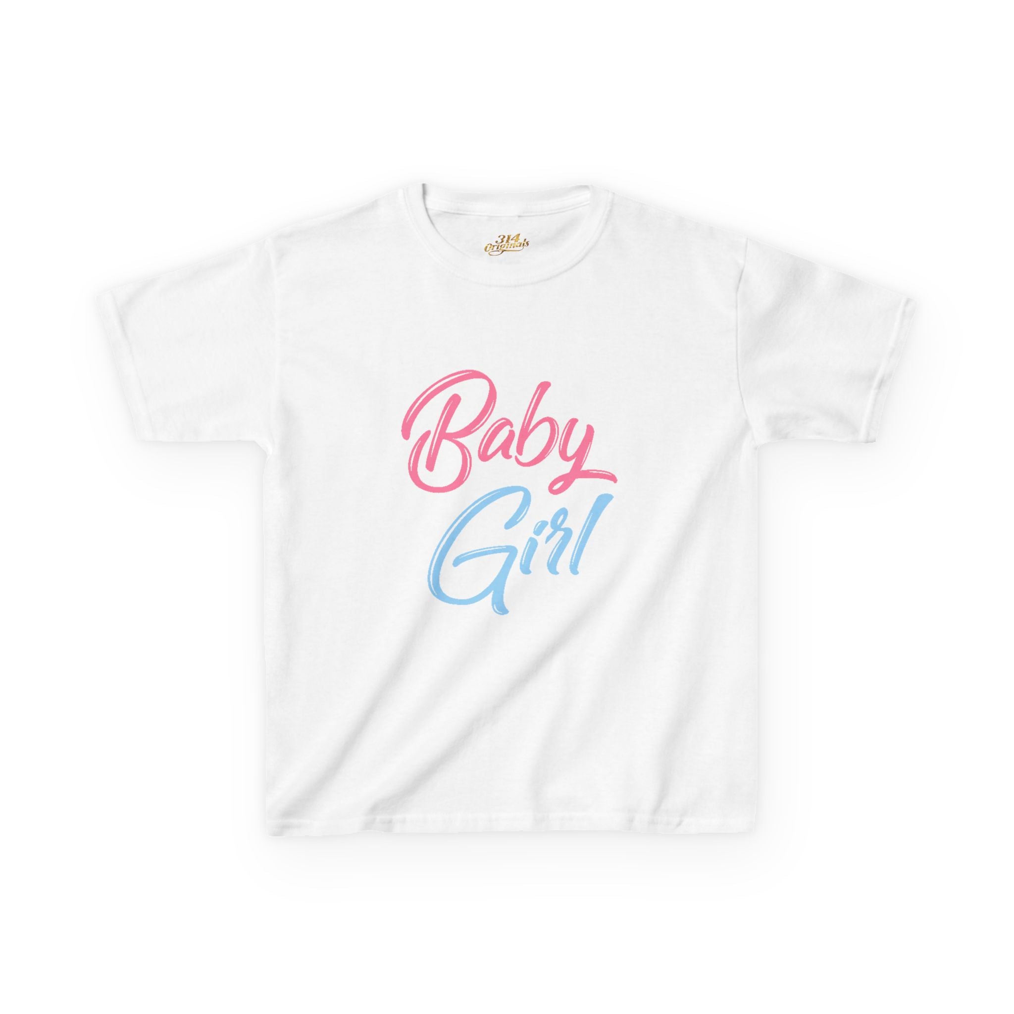 "Baby Girl" Pastel Script Shirt
