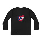 Ohio Flag Youth Long Sleeve Tee — Youngstown Text Graphic - 314 Originals