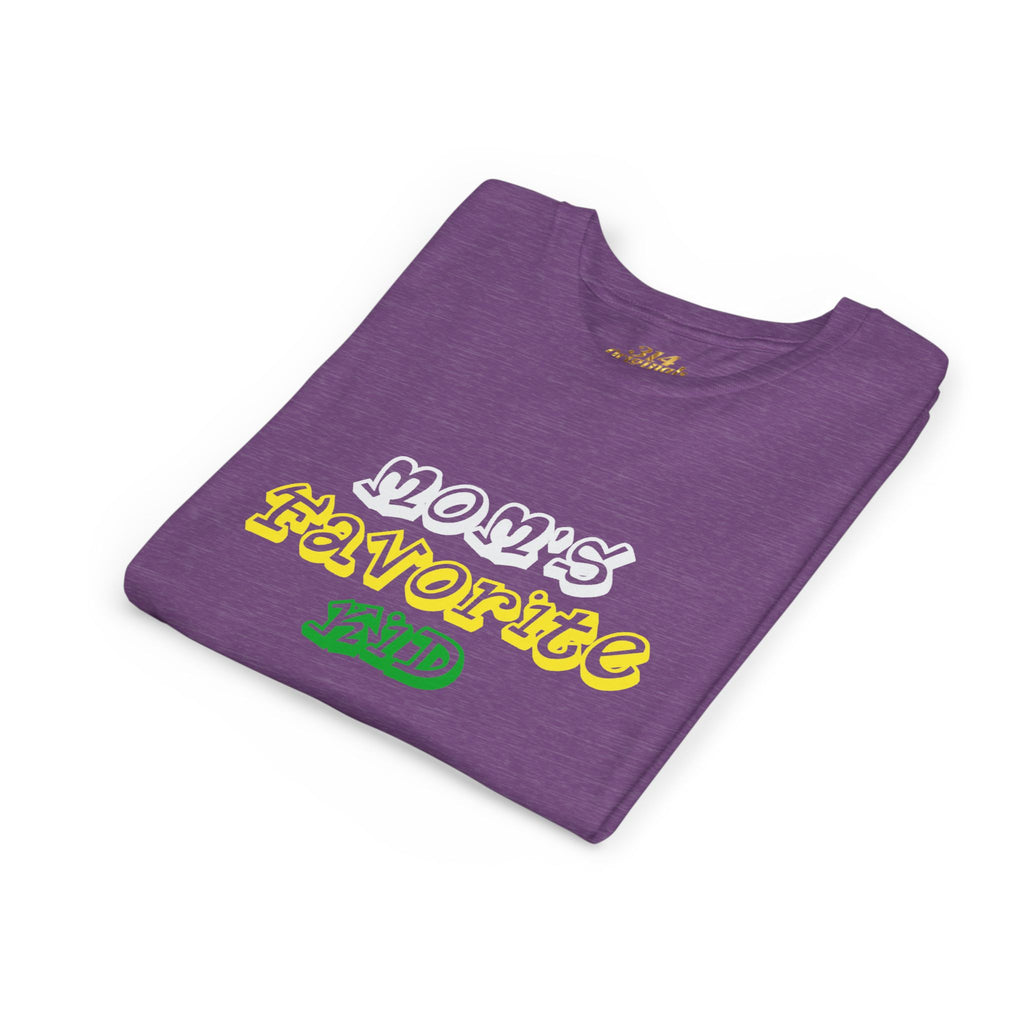 Girl's "Favorite Kid" Retro Yellow & Green Graphic T-Shirt