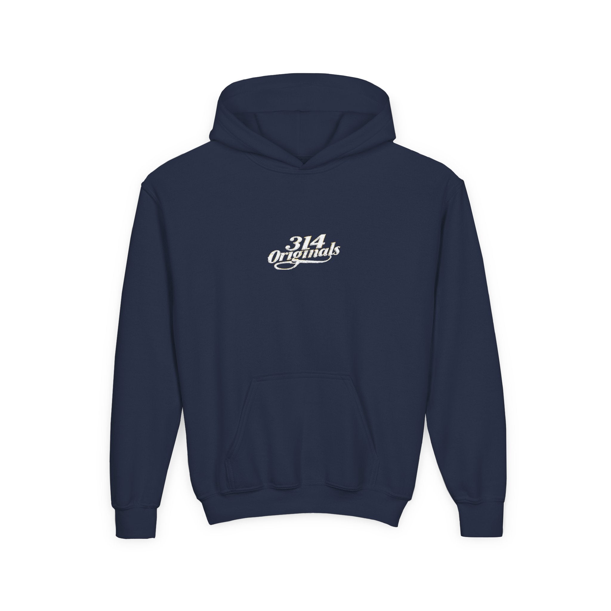 Youth Hoodie - "314 Originals" Retro Script Chest Logo - 314 Originals