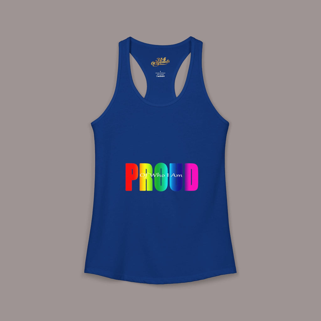 'PROUD' Women's Ideal Racerback Tank Printify Tank Top  314 Originals
