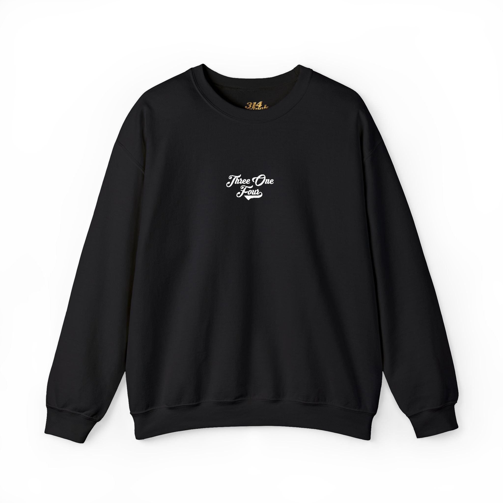 Three One Four Crewneck Sweatshirt — Minimal Script Chest Logo - 314 Originals