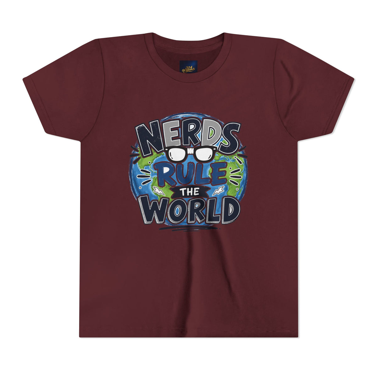"Nerds Rule the World" Graphic Youth Girls Tee Shirt