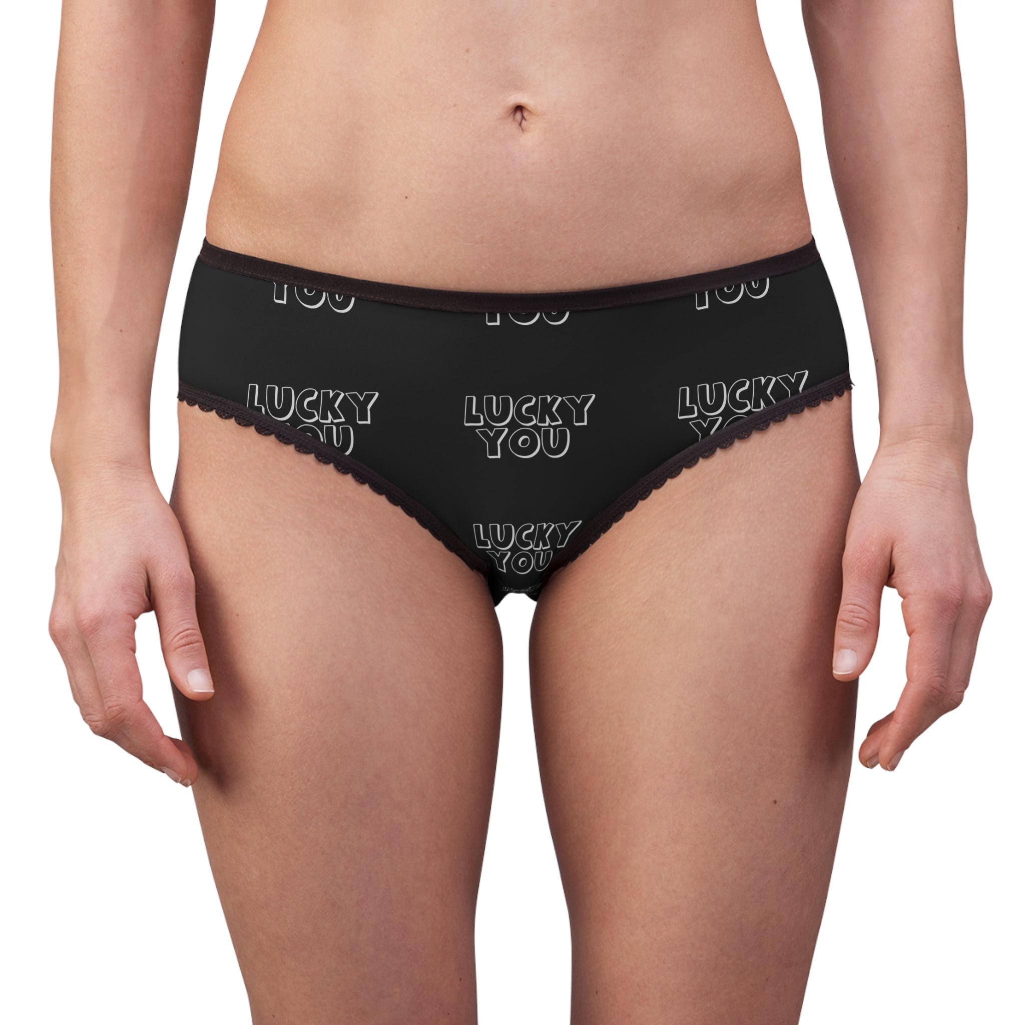 Lucky You Black Briefs — Women's Lace-Trim Underwear - 314 Originals