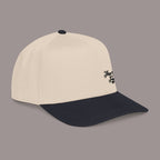 Black Mid Profile Baseball Cap — Casual Vintage Script Hat - 314 Originals