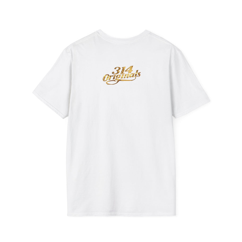 St. Louis Arch Skyline Tee — Born Hustler Front, 314 Originals Back - 314 Originals