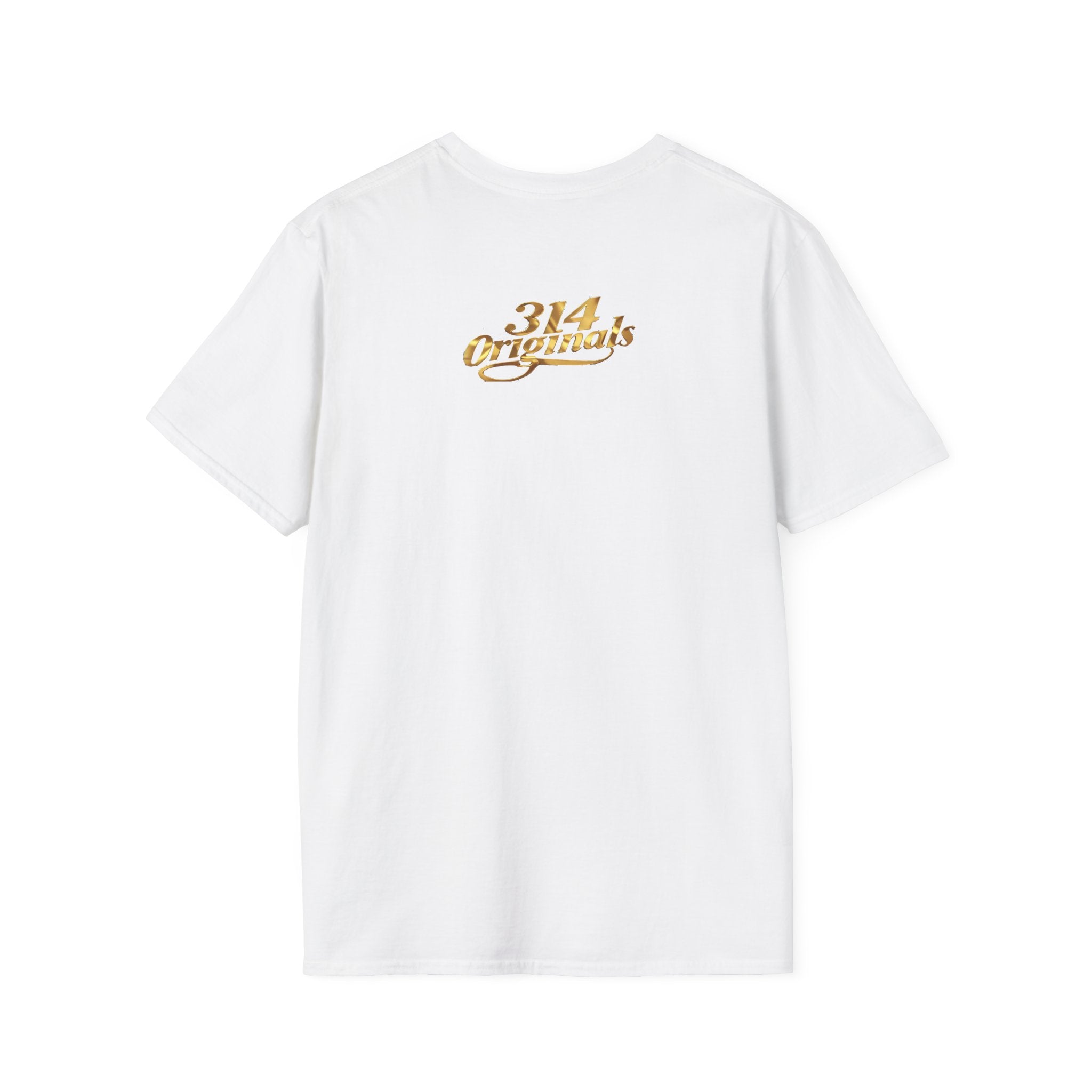 St. Louis Arch Skyline Tee — Born Hustler Front, 314 Originals Back - 314 Originals