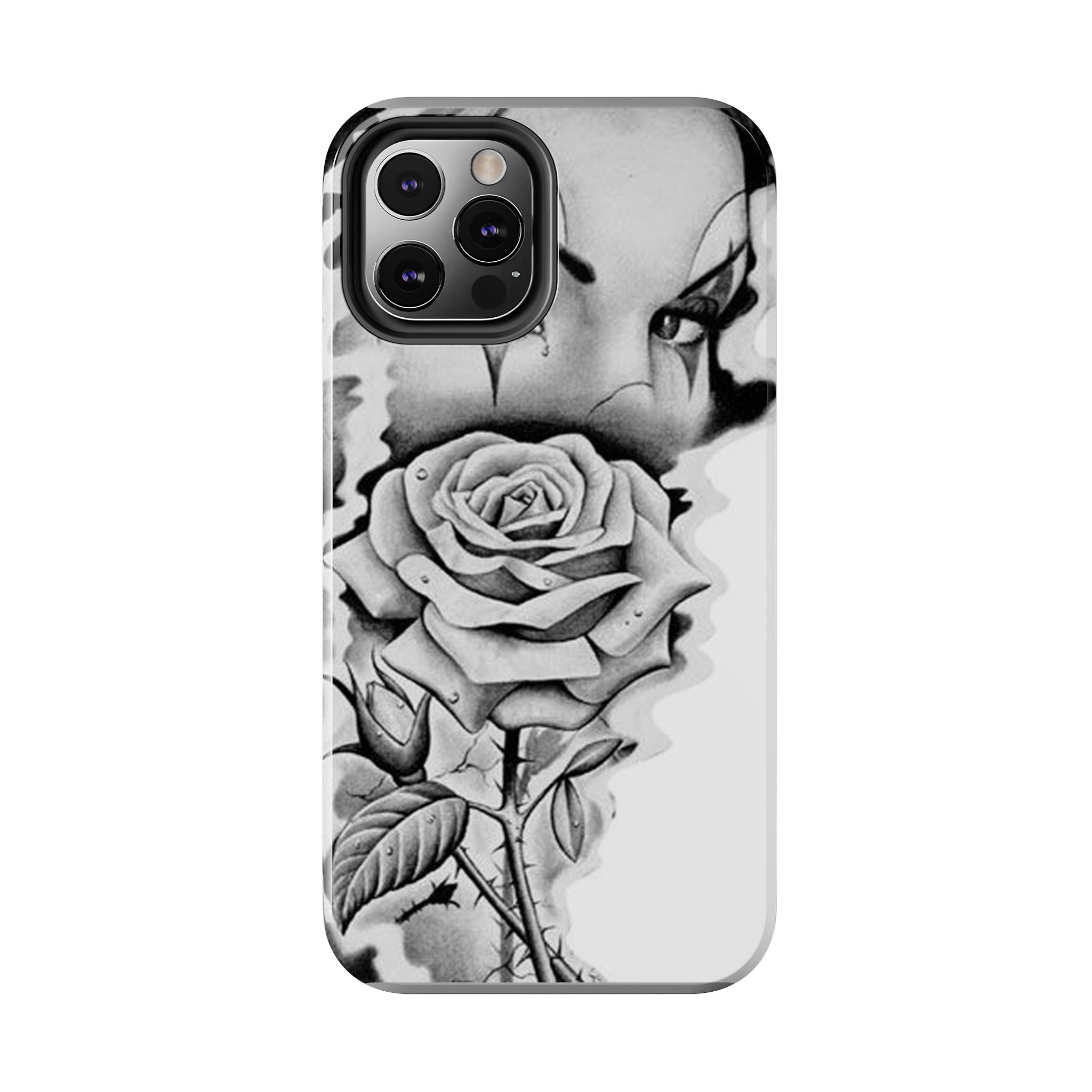 Noir Clown Face with Rose Shockproof Phone Cover - 314 Originals